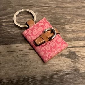 Authentic Coach signature C photo frame keychain
